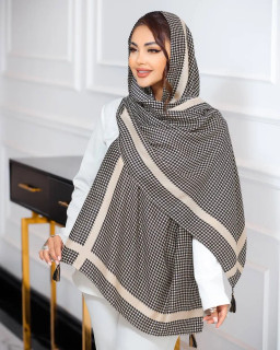 شال چاپی پیچازی منگوله دار